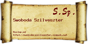 Swoboda Szilveszter névjegykártya